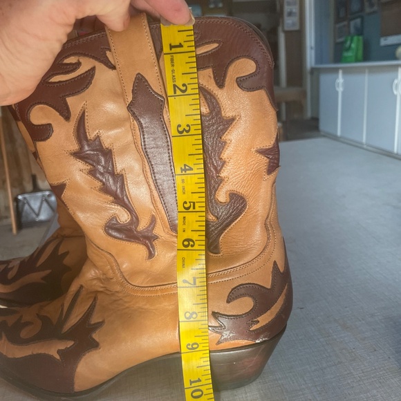Handmade tooled cowboy luxury boots W size 10 - Picture 4 of 9